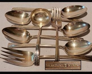 Sterling Large Serving Spoons & Forks 