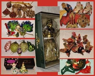 Vintage and Newer Christmas Ornaments