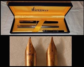 Waterman Fountain Pen Set with 18K Gold Nibs