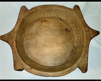 Large Heavy Wooden Bowl; One very similar was just featured on the TV Show "The Art of Vintage"