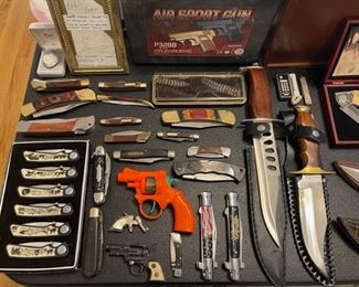 Knives, cap guns 