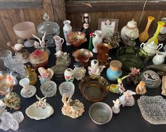 Collectibles, pottery, carnival glass etc. 