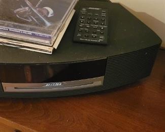 Bose Wave Music System III radio and CD player with original manual, earbuds, and remote