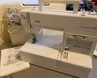 Pfaff Varimatic 6085 sewing machine with carrying case and original manual