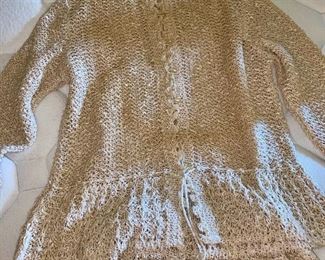 Vintage ladies crochet top and skirt
