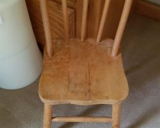 child's oak chair