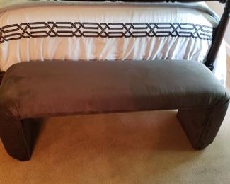 Olive Green fabric bench