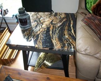 Sensa Orinoco Granite Top End Table