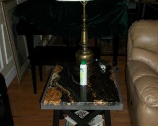 Sensa Orinoco Granite top End Table