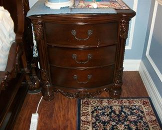 ***BIN*** Saillans Furniture Cherry "Old World" 3 Drawer Nightstand #1