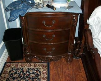 ***BIN*** Saillans Furniture Cherry "Old World"  3 Drawer Nightstand #2