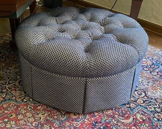 Tufted Upholstered Ottoman - $500 (38" D x 17.5" H)