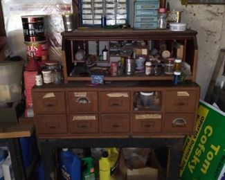 Vintagecabinet with drawers is **SOLD**.