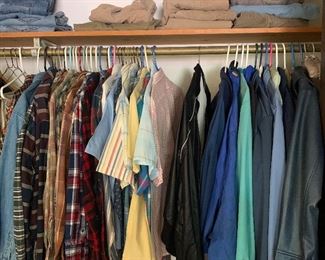 Men’s clothes - flannels, t-shirts, jackets
