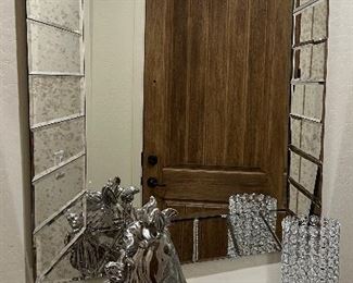 Mirrored Chest of Drawers, Wall Mirror and Decor