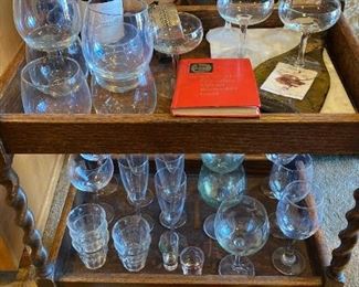 022 Oak Bar Cart And Starter Bar