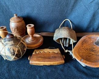 030m Hand carved wood serving pieces