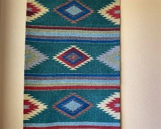 038m Zapotec Hand Woven Wool Rug