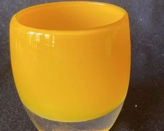 041m Glassbaby Candle Holder Taxi