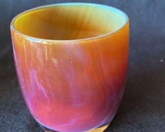 046m Glassybaby HandBlown Candle Holder Horoscope