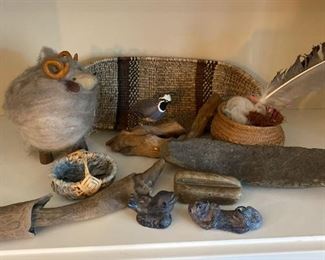 065m Seashore Themed Carvings Baskets More