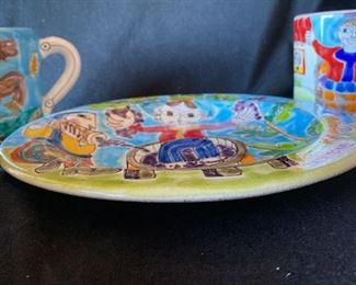 076m DeSimone Mugs And Plate