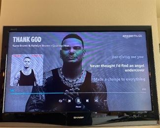 114m Sharp 42 In LCDTV Apple TV and APEX DVD Player