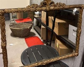 278 Vintage Gold Painted Wood Mirror