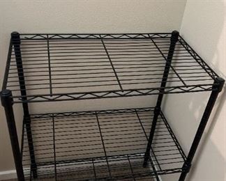 317 Pair Of Black Wire Shelves