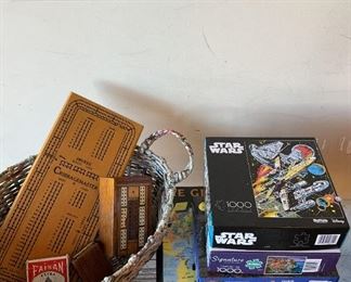 2015G PuzzlesCribbageGame And Newspaper Basket