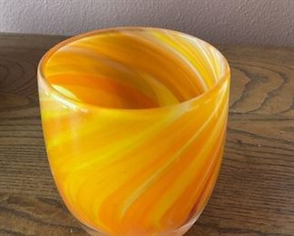 2046M Glassybaby HandBlown Candle Holder Feelin Groovy