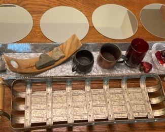 2056M Metal Wood Glass House Hold Decor