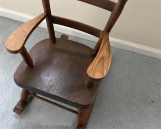 Antique doll/toddler rocking chair