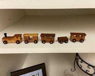 Vintage wooden train