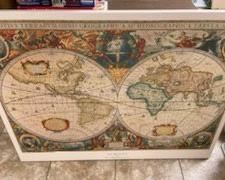 World map framed