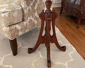 Round Marble Topped Eastlake Lamp Table