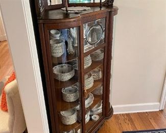 Antique CORNER Curio Display Cabinet