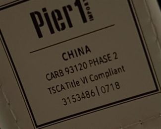 PIER 1 Tufted Bench / Seat