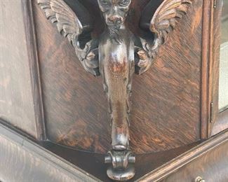 Antique Sideboard with Carved Griffins
