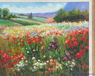 Original Signed Oil on Canvas in Gold Gilt Frame