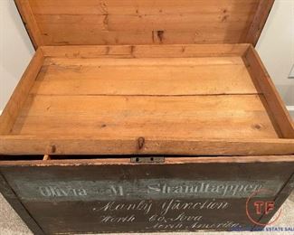 Antique Steamer Trunk Dated 1886