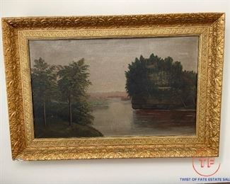 Original Oil on Canvas in Gold Gilt Frame