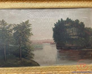 Original Oil on Canvas in Gold Gilt Frame