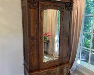 Repurposed Antique Wardrobe Cabinet