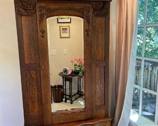 Repurposed Antique Wardrobe Cabinet