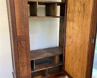Repurposed Antique Wardrobe Cabinet