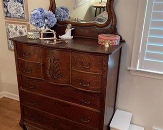 Antique 8 Drawer Highboy Dresser
