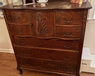 Antique 8 Drawer Highboy Dresser