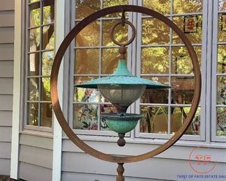 Large Metal Ornate Bird Feeder