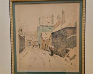 Etching By T.S. Simon. Circa 1912.